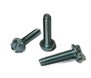 #10-24 Hex Washer Head Thread Cutting Screws Type F Zinc Plated