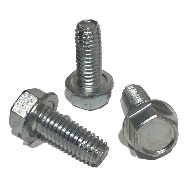 #10-24 Hex Washer Head Thread Cutting Screws Type F Zinc Plated