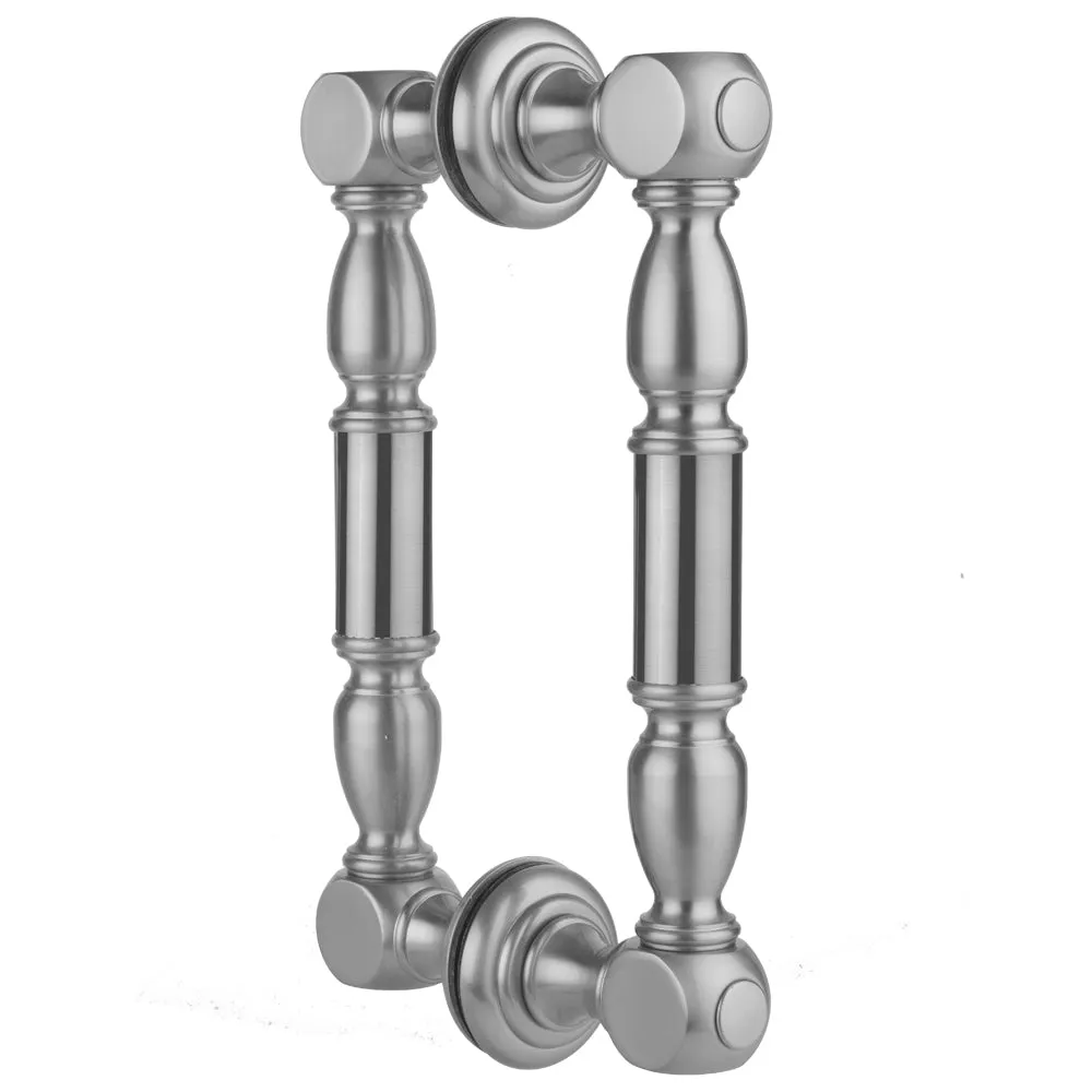 16" H20 Back to Back Shower Door Pull wth Finials