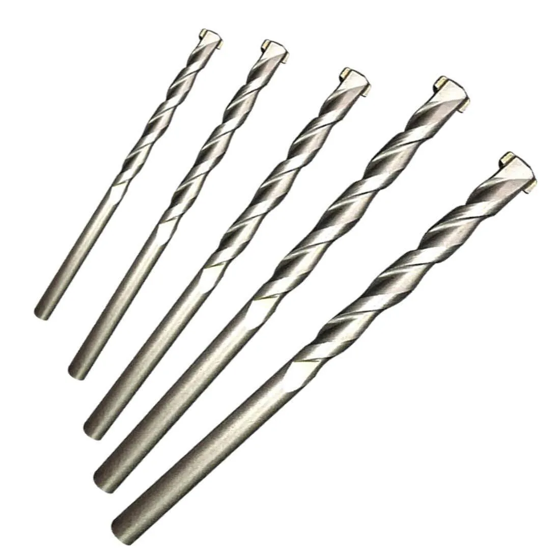 5 Pcs Masonry Drill Bit Set Twisted for Concrete and Wall Drilling