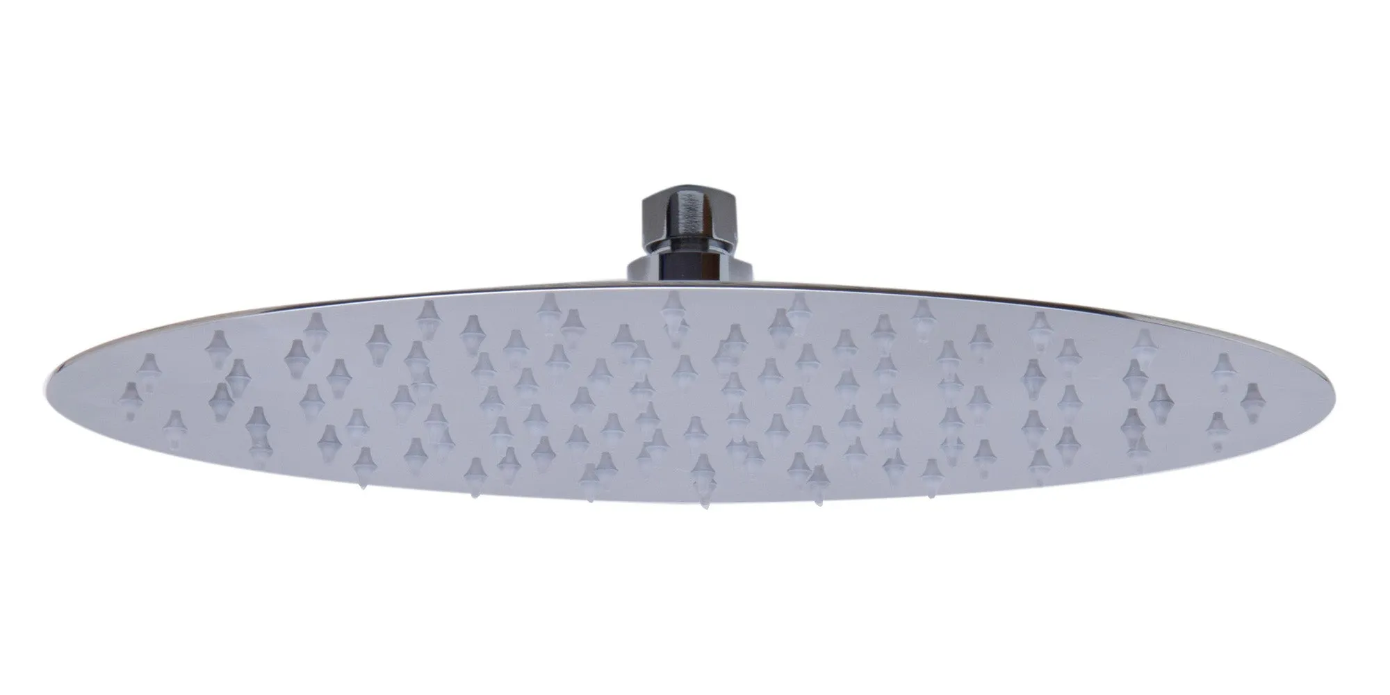 ALFI Brand - 12" Oval Polished Solid Stainless Steel Ultra Thin Rain Shower Head | RAIN128-PSS