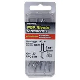 Aluminum Rivet, Medium, 1/8-In. Dia., 20-Pk.