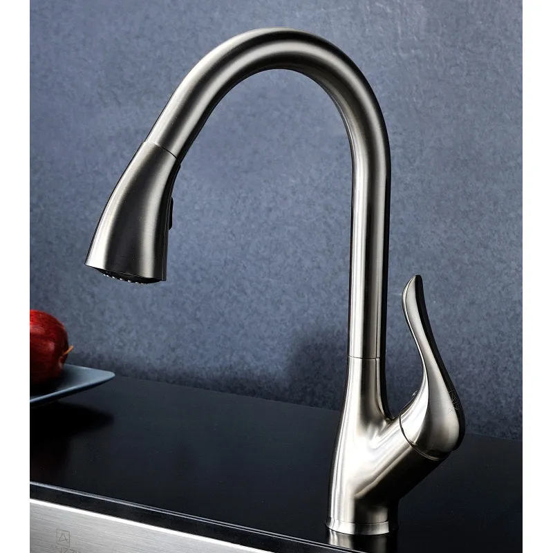 ANZZI MOORE Undermount 32 in. Double Bowl Kitchen Sink with Accent Faucet