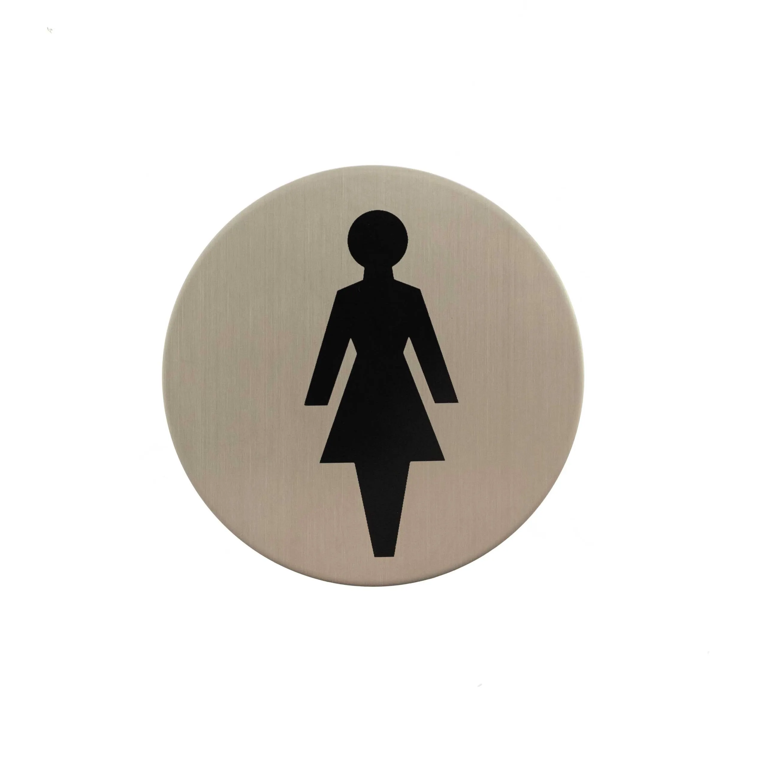 Atlantic Female Disc Sign 3M Adhesive 75mm - Satin Stainless Steel