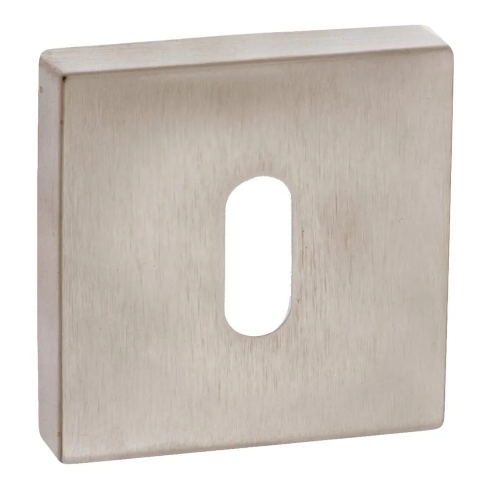 Atlantic Forme Square Key Escutcheon (Satin Nickel)