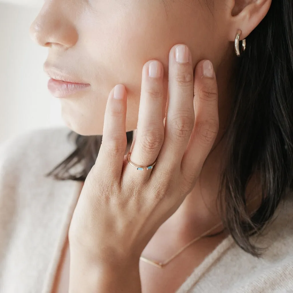 Birthstone Baguette Ring