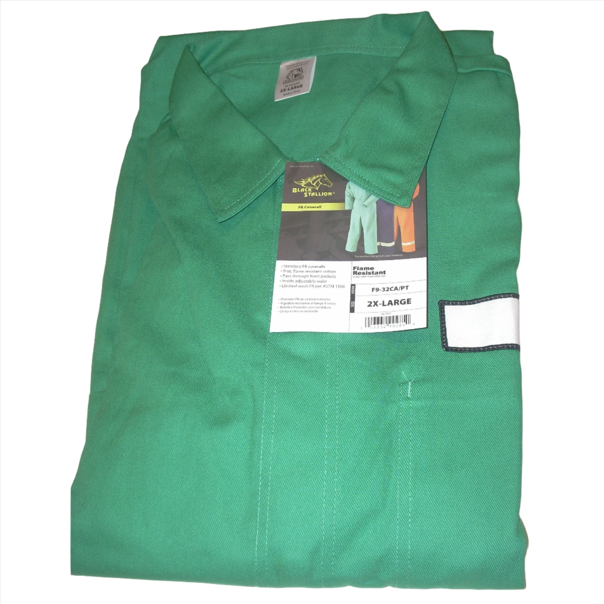 Black Stallion F9-32CA/PT Fire Resistant Green Coveralls 2XL