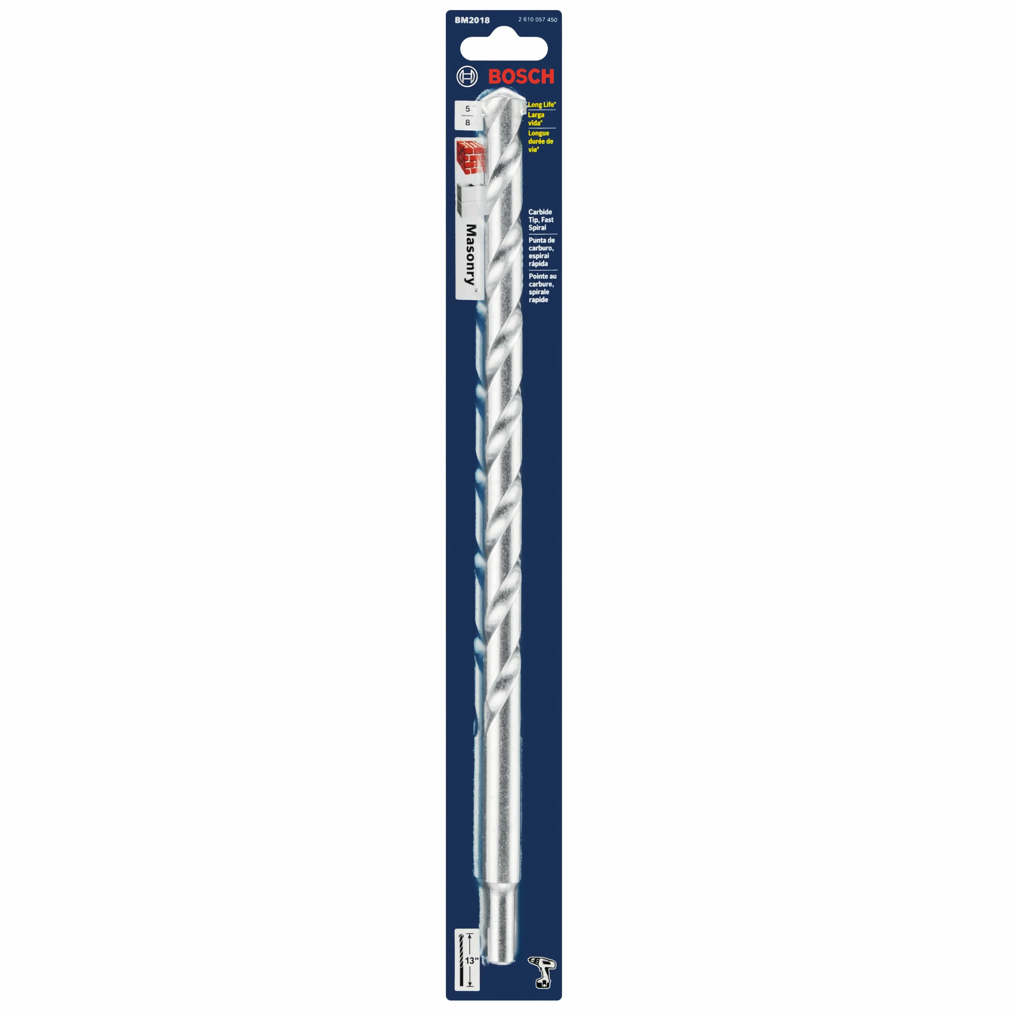 BOSCH BM2018 5/8 In. X 11 In. X 13 In. Fast Spiral Rotary Masonry Drill Bit