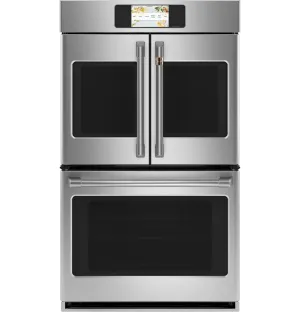 Café Stainless Steel 30" Built-In French-Door Double Convection Wall Oven (10.0 Cu.Ft) - CTD90FP2NS1