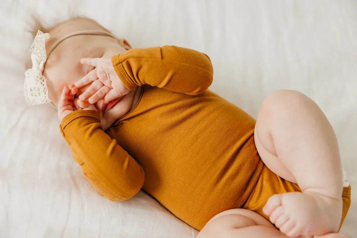 Camel Long Sleeve Bodysuit