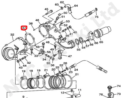 COMETIC Yamaha 800 Exhaust Outer Cover Gasket