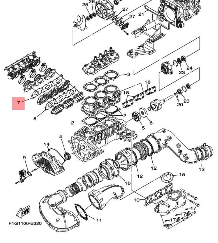 COMETIC Yamaha GP1300R Inlet Manifold Gasket