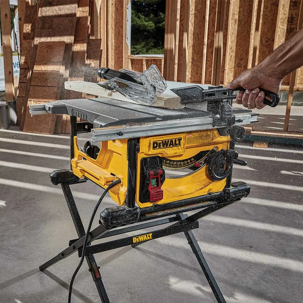 DeWALT DWE7485WS 15 Amp 8-1/4" Corded Compact Jobsite Table Saw w/ Table Stand