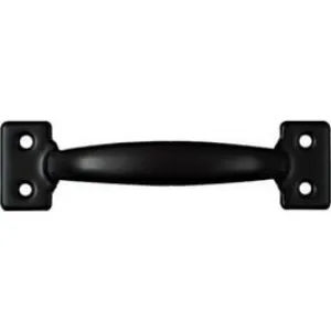 Door/Drawer Cabinet Pull, Satin Black, 6.5-In.