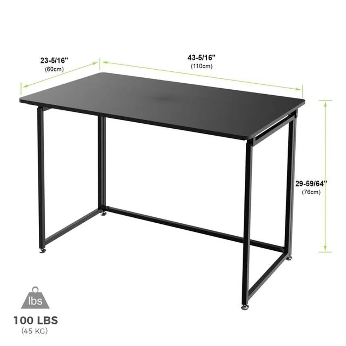 Eureka Ergonomic® 43'' Mobile Folding Desk,ERK-FT-43B-V2, ERK-FT-43T-V2