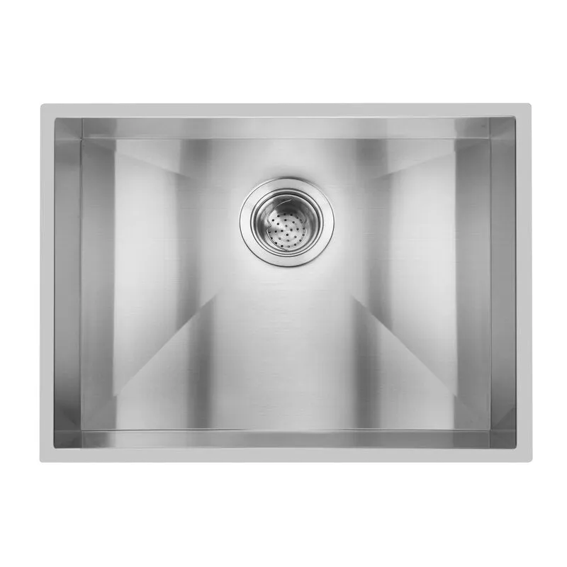 Fablise Premium Stainless Steel Single Bowl Undermount 23'' x 18'' x 9'' Handmade Kitchen Sink with Accessories