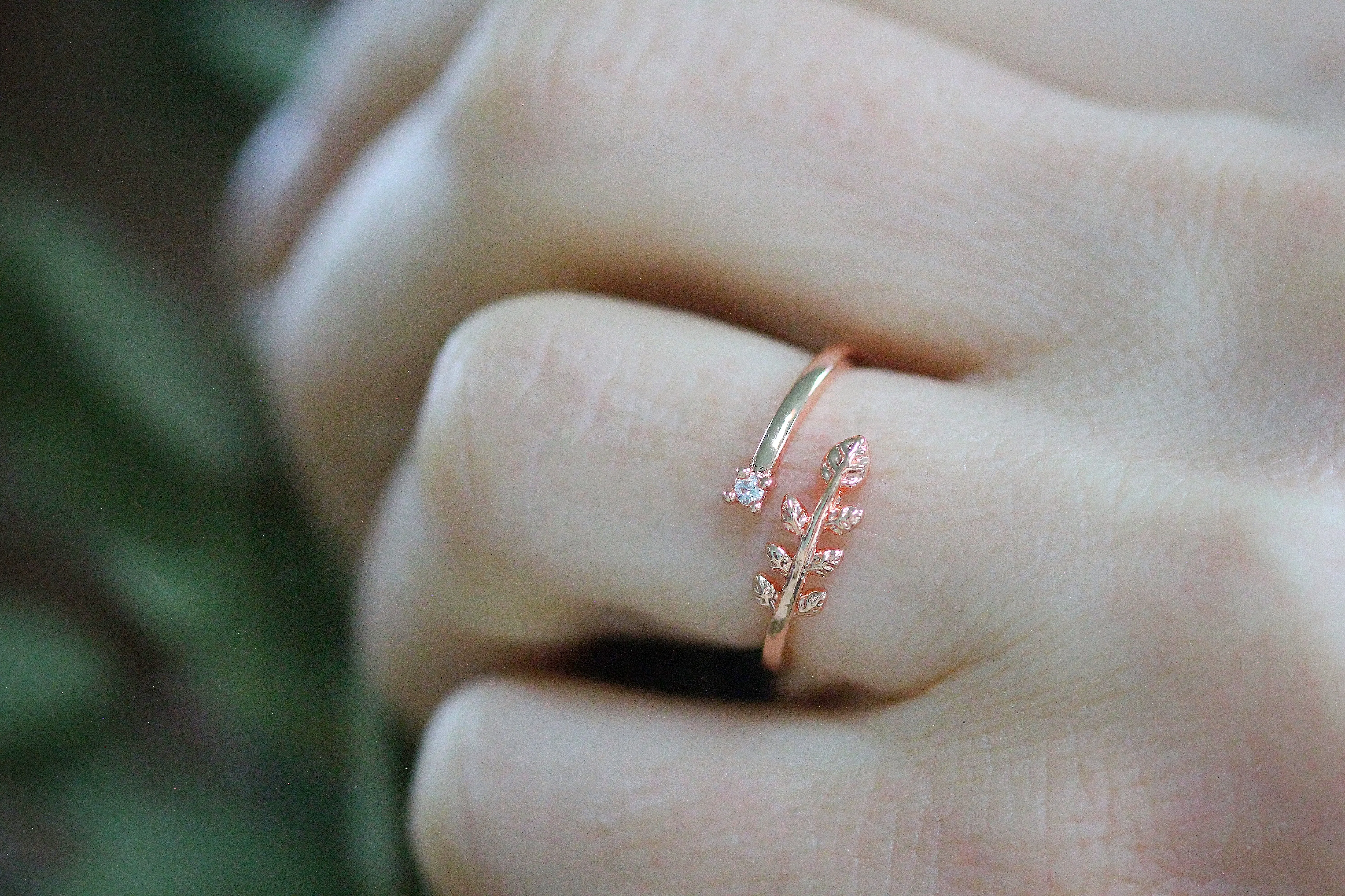 Fern & Crystal Ring