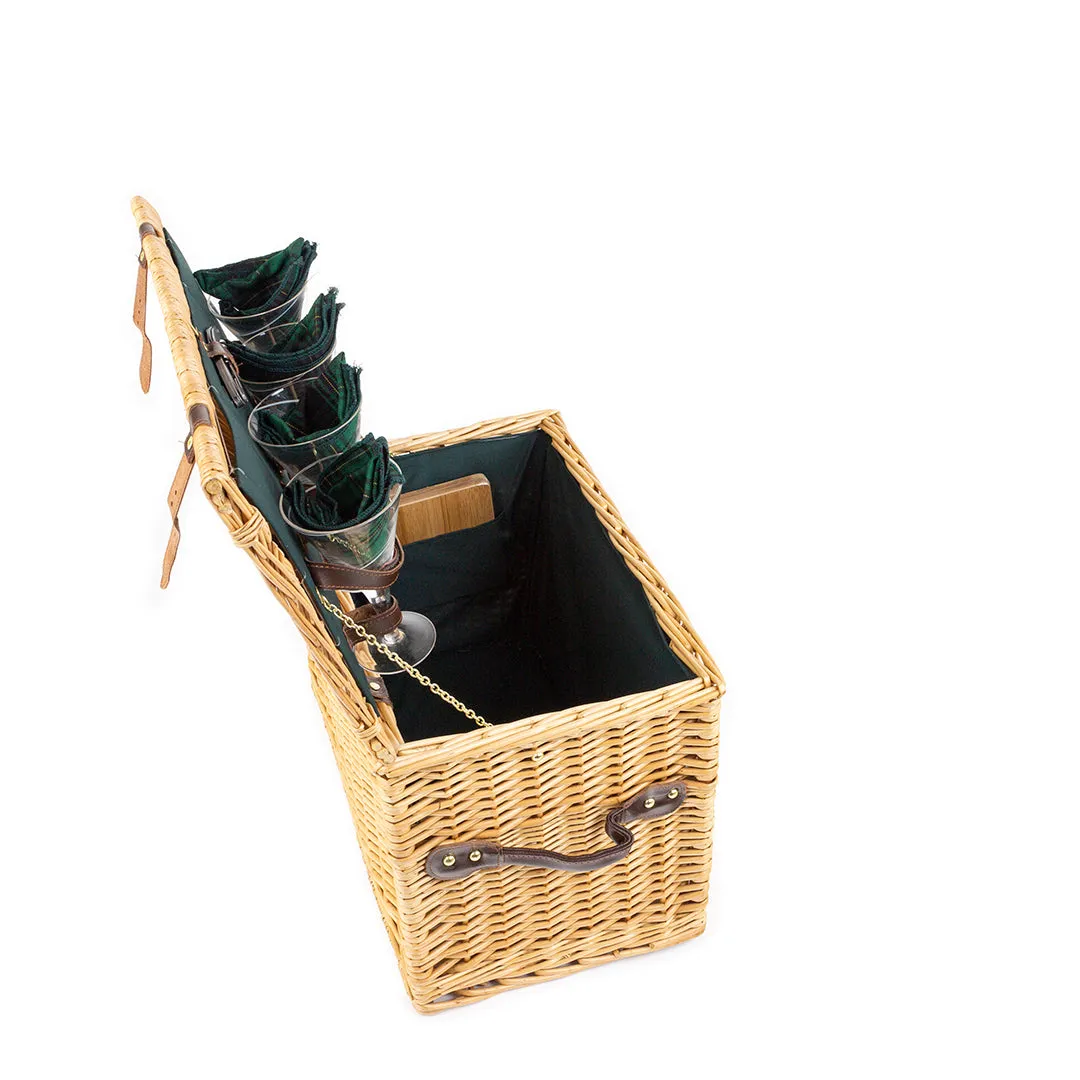 Greenfield Collection Amersham Willow Picnic Hamper for Four People