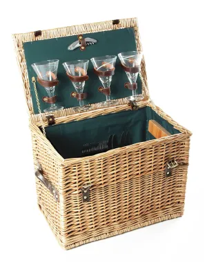 Greenfield Collection Amersham Willow Picnic Hamper for Four People