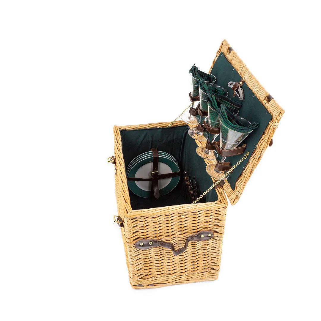 Greenfield Collection Amersham Willow Picnic Hamper for Four People