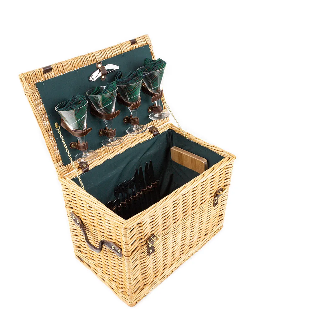 Greenfield Collection Amersham Willow Picnic Hamper for Four People