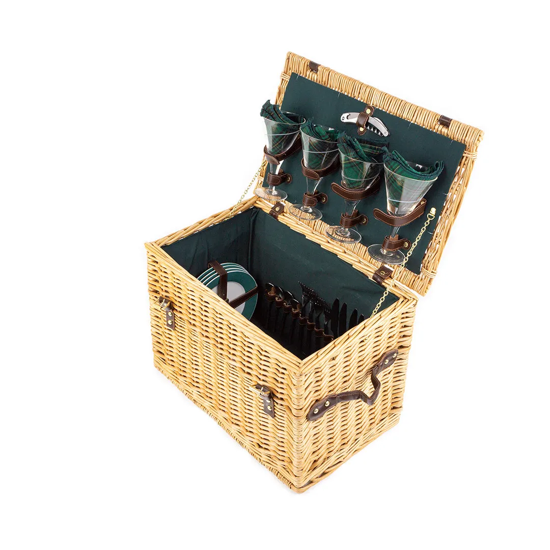 Greenfield Collection Amersham Willow Picnic Hamper for Four People