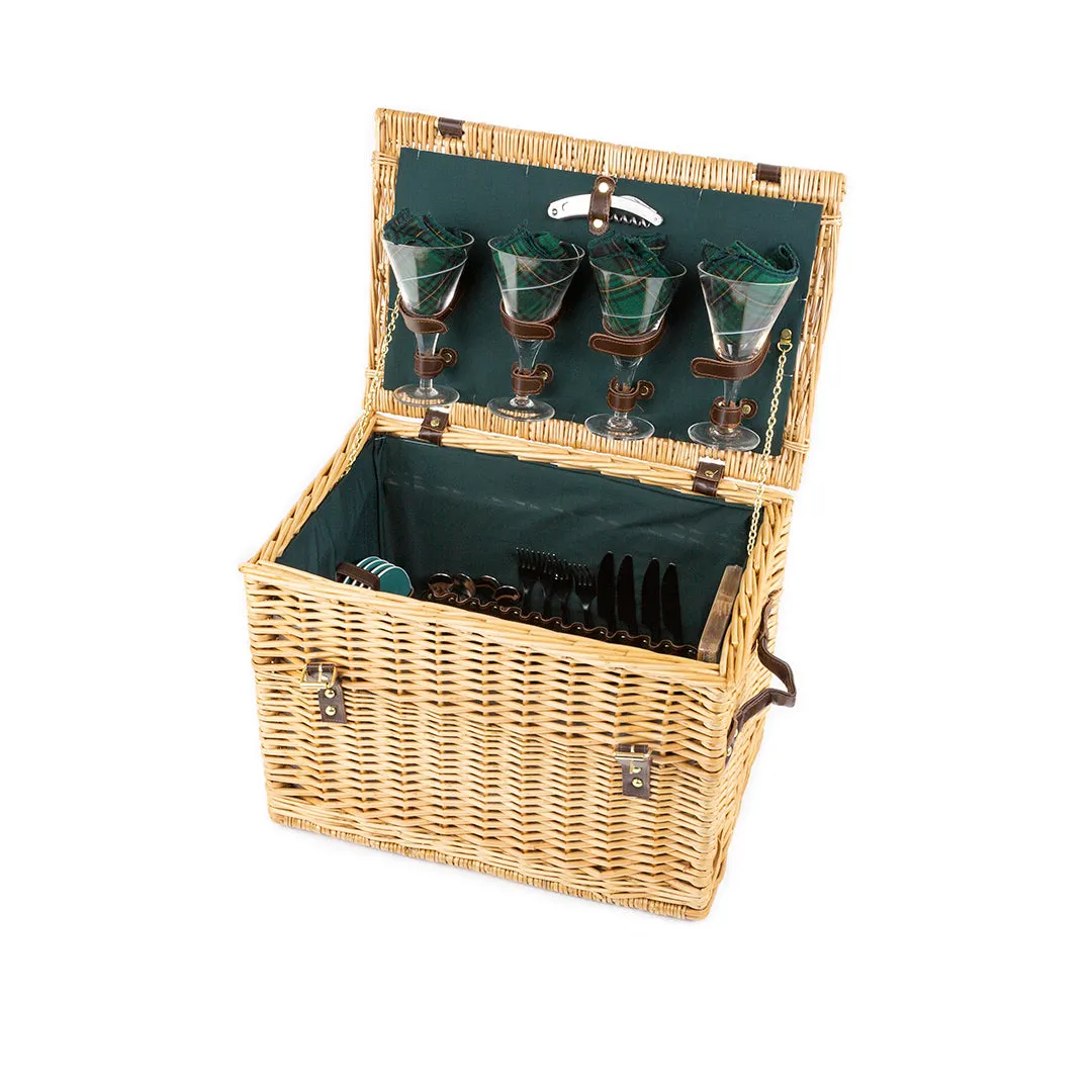 Greenfield Collection Amersham Willow Picnic Hamper for Four People