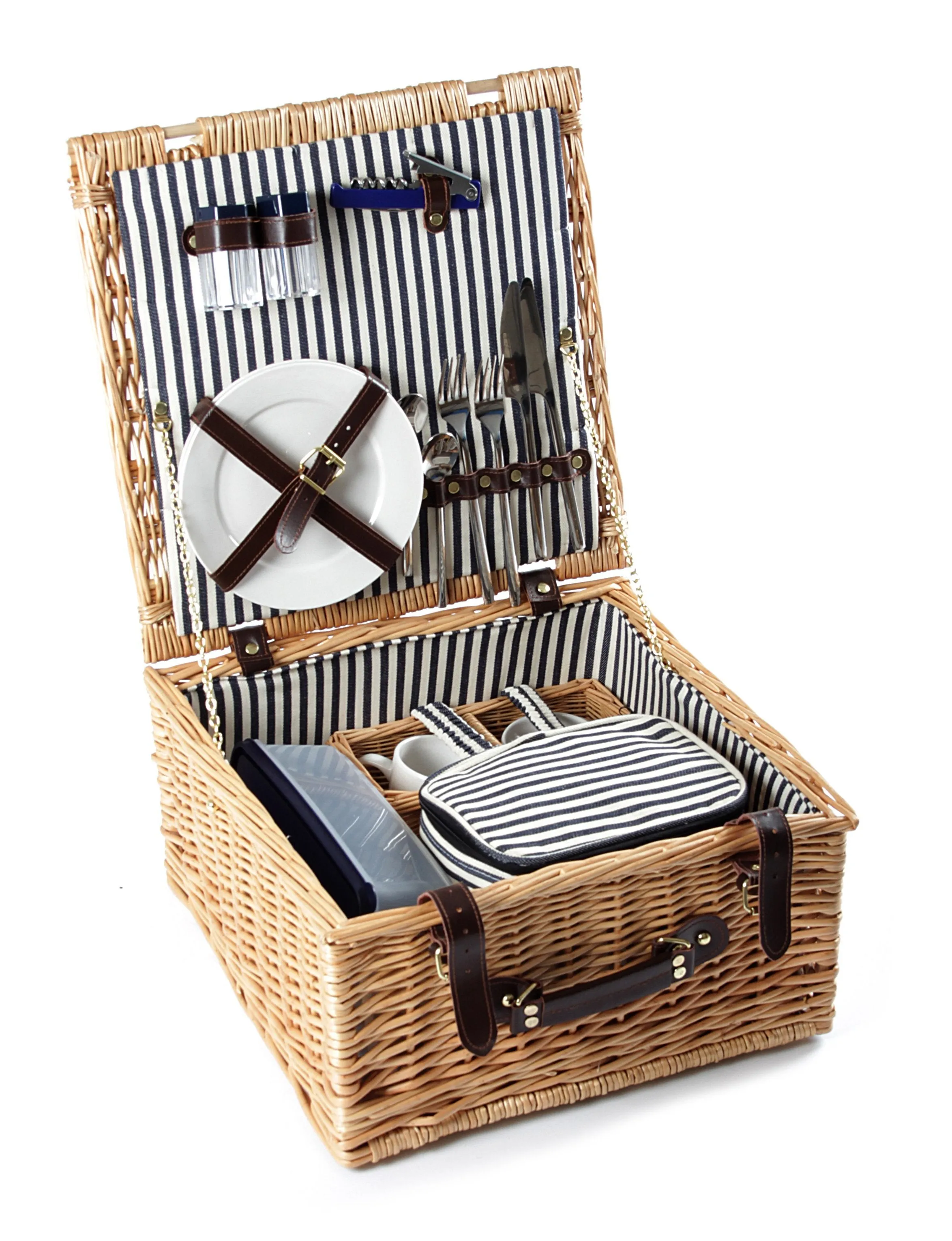 Greenfield Collection Sandbanks Willow Picnic Hamper for Two People