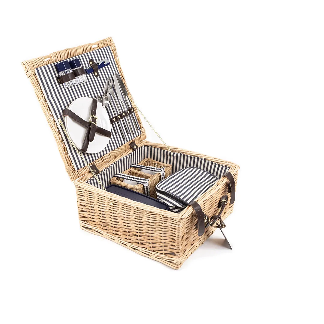 Greenfield Collection Sandbanks Willow Picnic Hamper for Two People