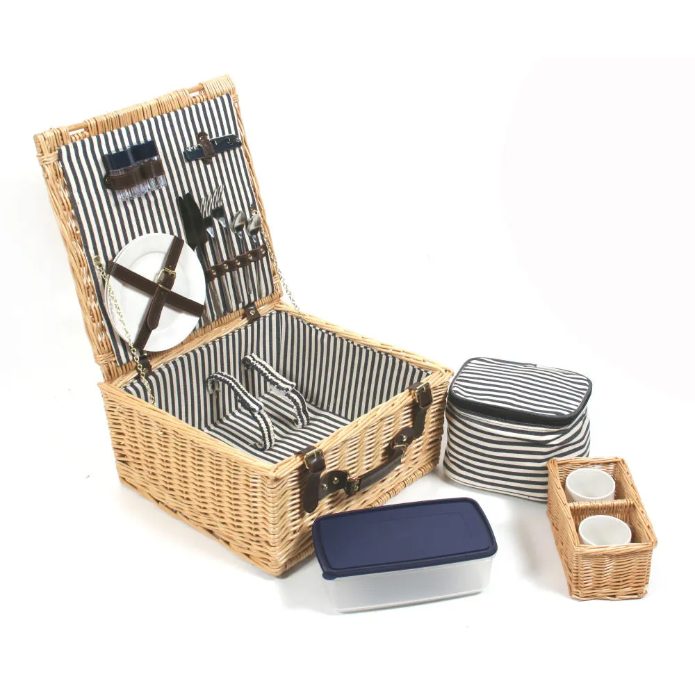 Greenfield Collection Sandbanks Willow Picnic Hamper for Two People