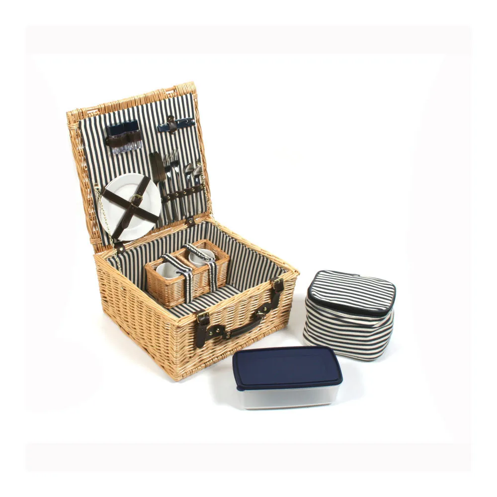 Greenfield Collection Sandbanks Willow Picnic Hamper for Two People