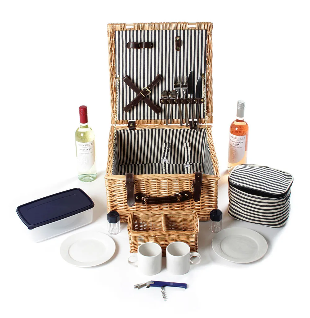 Greenfield Collection Sandbanks Willow Picnic Hamper for Two People