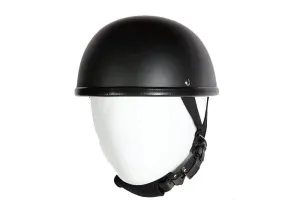 H505-11 EZ Rider Novelty Flat Black Helmet With Y-Strap & Q-Release