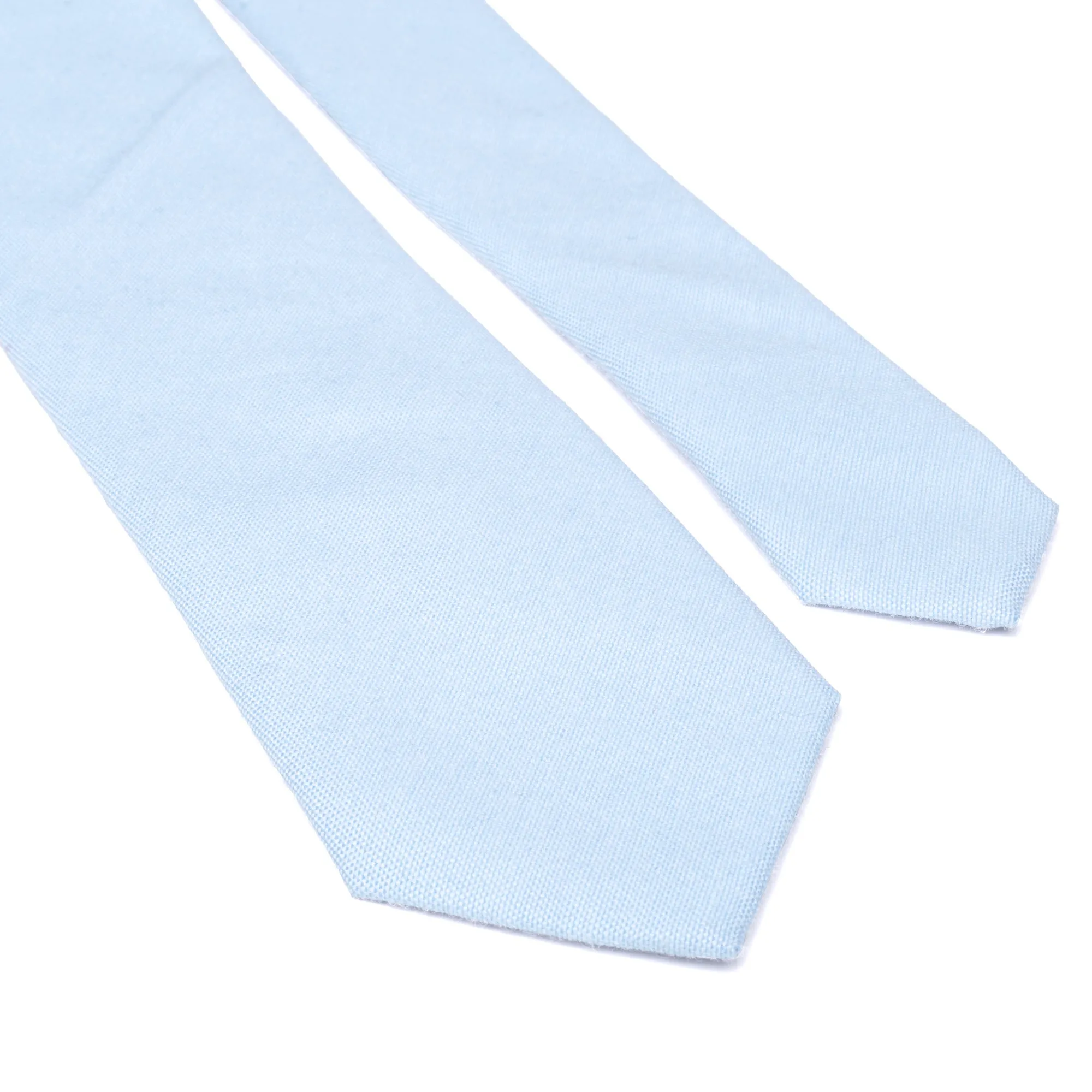 Leo Cotton Pale Blue Skinny Tie