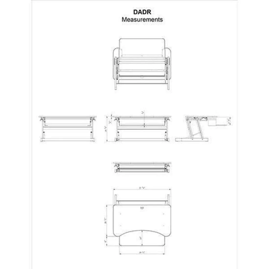 Lorell/Rocelco DADR Deluxe Height-Adjustable Desk Riser