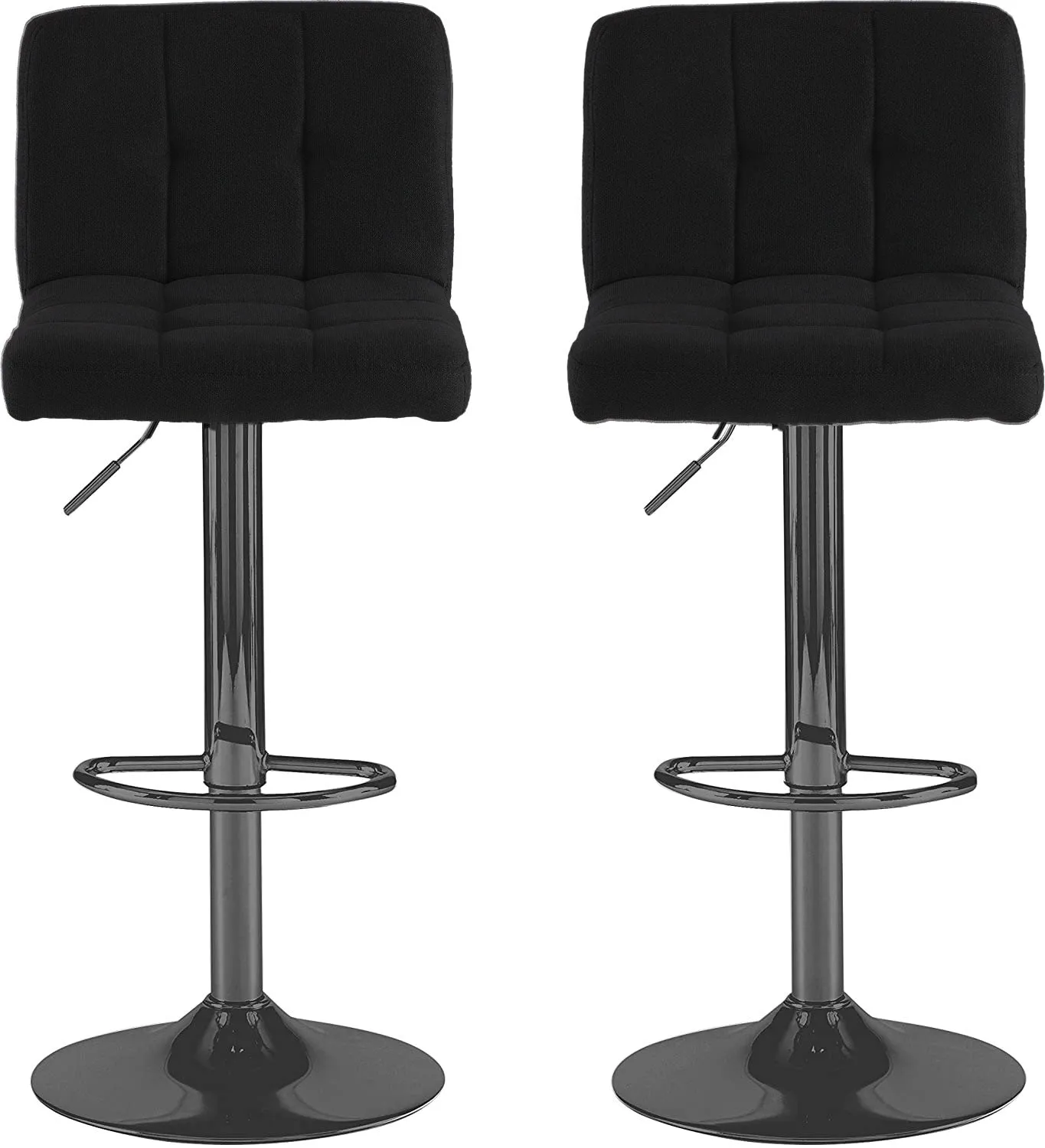 Matera Black Fabric Bar Stool