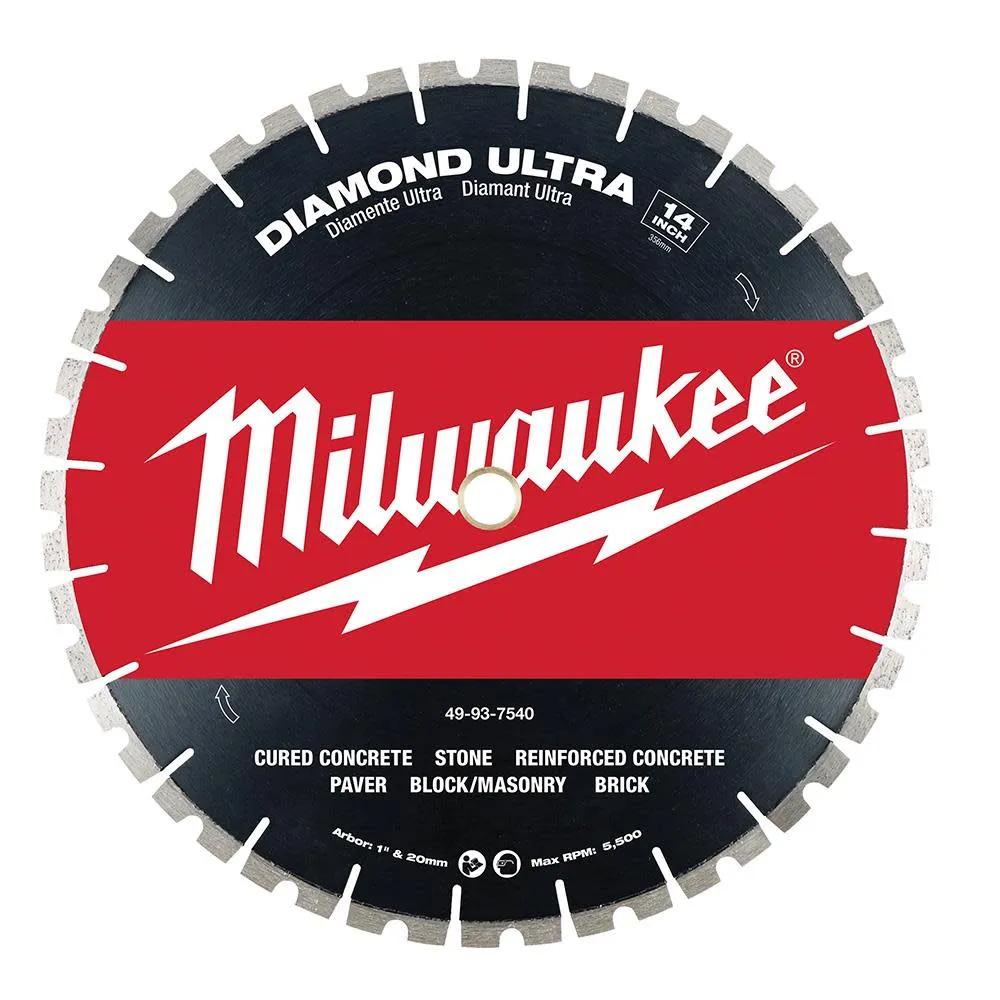 Milwaukee 49-93-7540 14" Diamond Ultra Blade