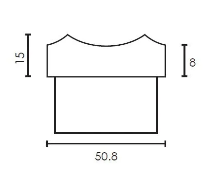 MOD 50 - ROUND 316 STAINLESS STEEL TAPERED RAIL SUPPORT