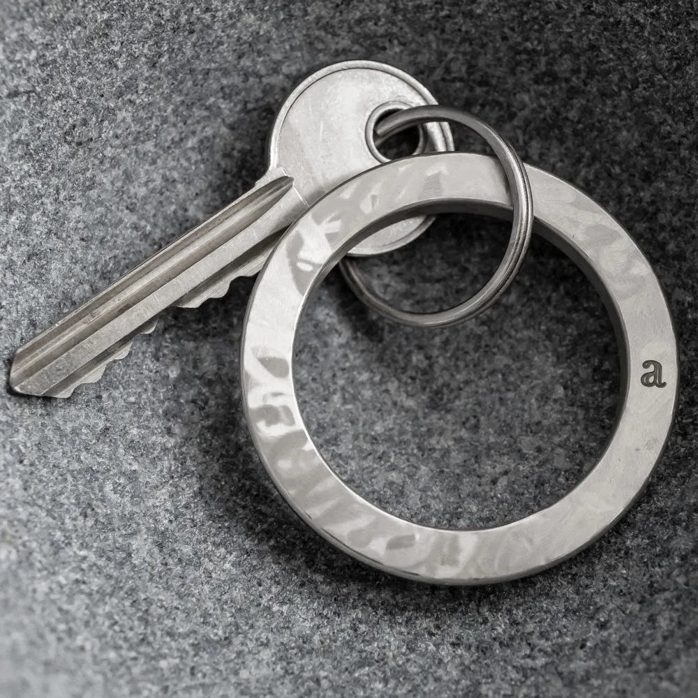 Morris mottled steel key ring