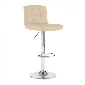 Neo Cream Faux Leather Bar Stool