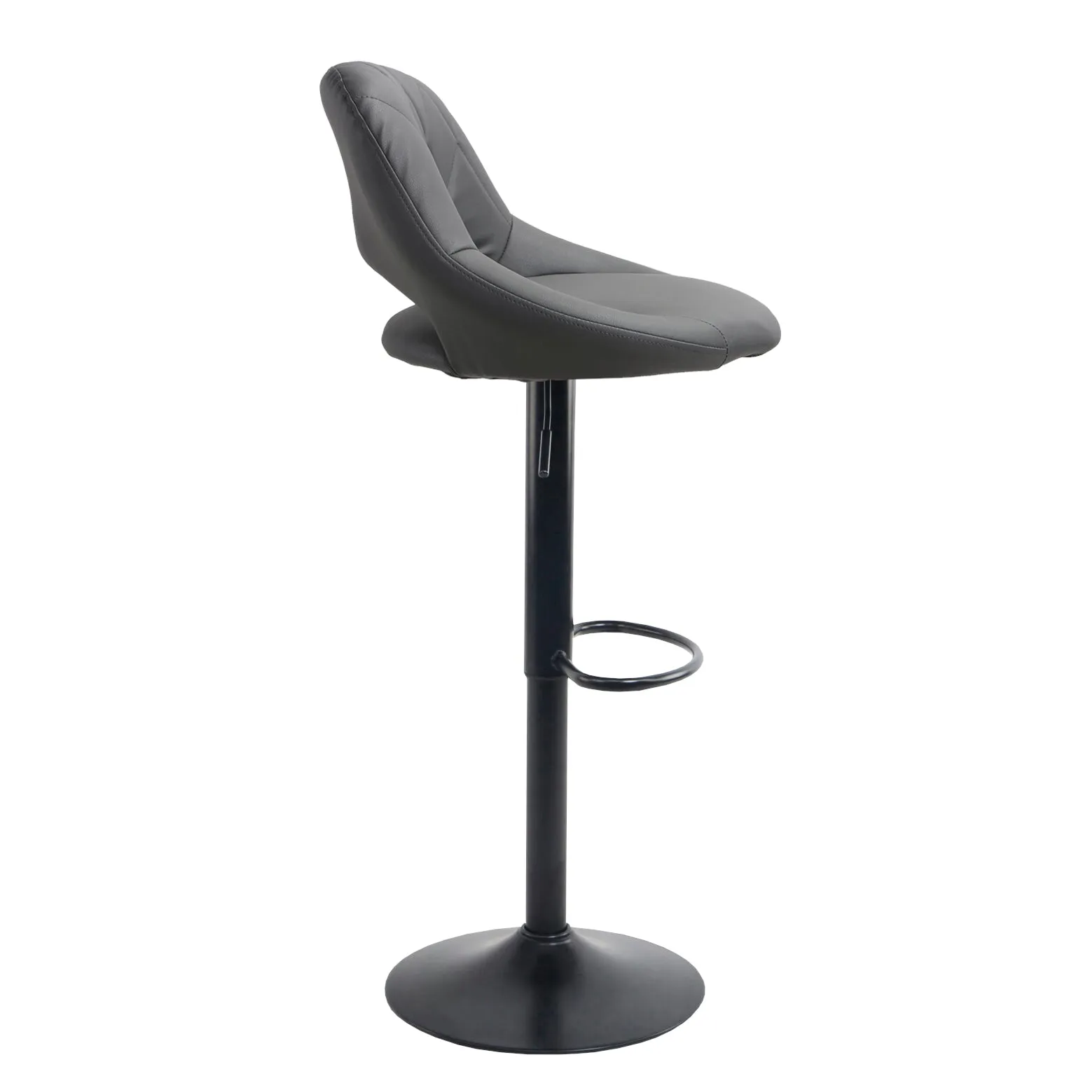 Neo Dark Grey Faux Leather Bar Stools