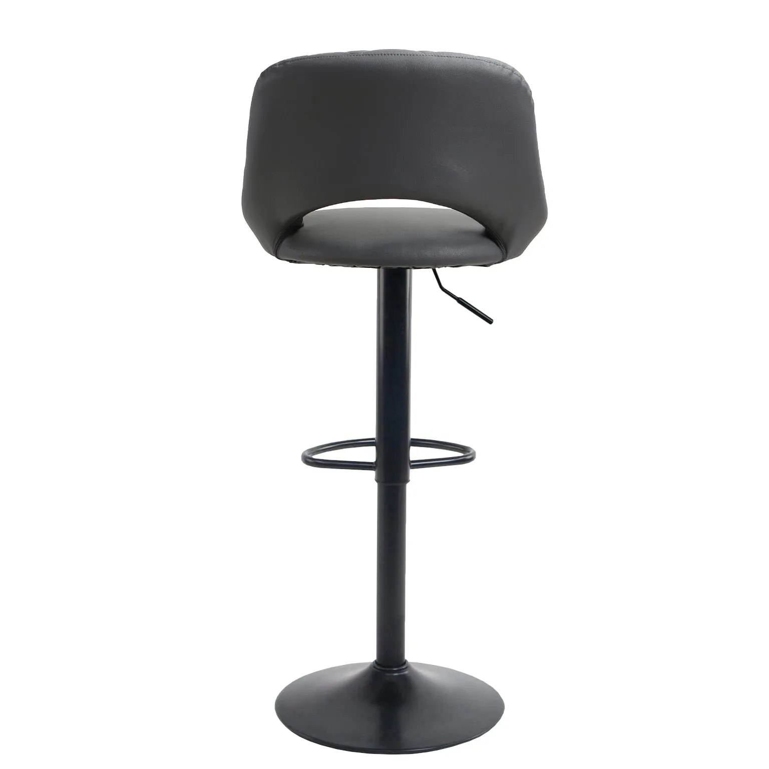 Neo Dark Grey Faux Leather Bar Stools