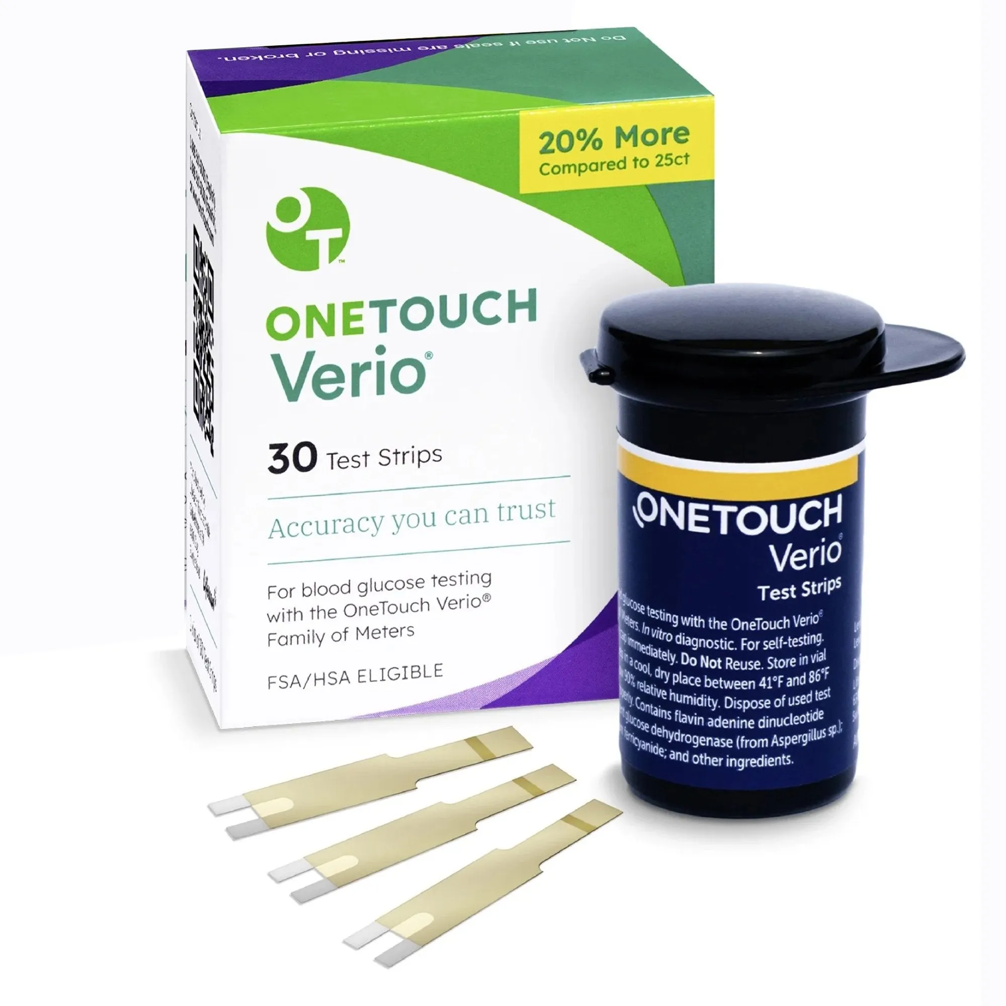 One Touch Verio Test Strips Value Pack (30 count)