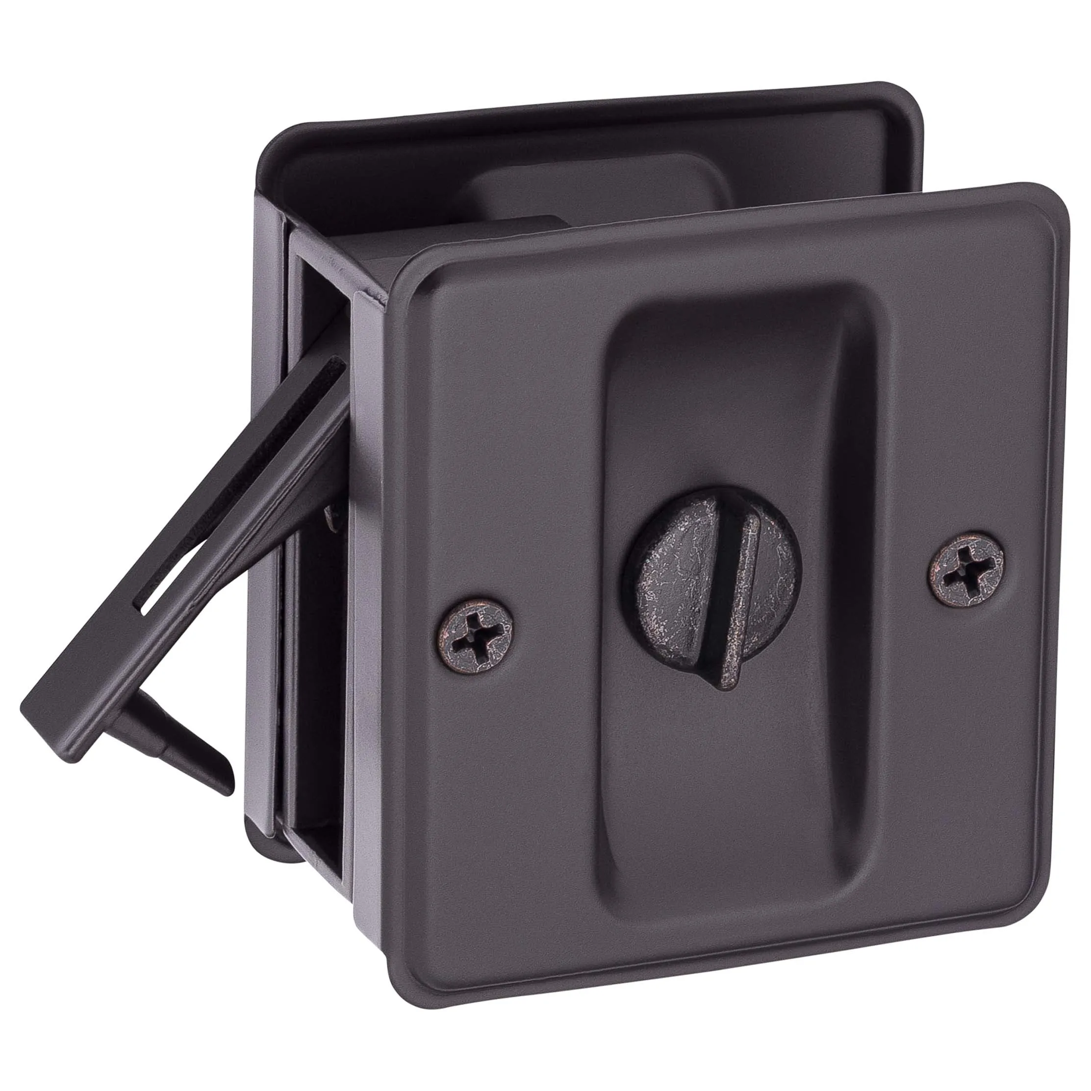 Pocket Door Lock, Privacy, 2 1/2 In. X 2 3/4 In.