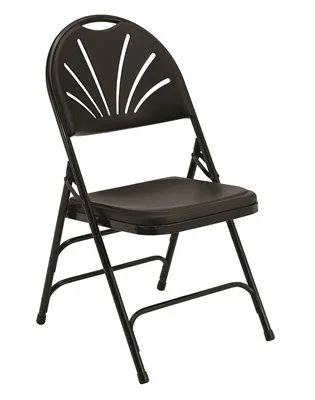 Polyfold Fan Back Chair Black 4 Per Case