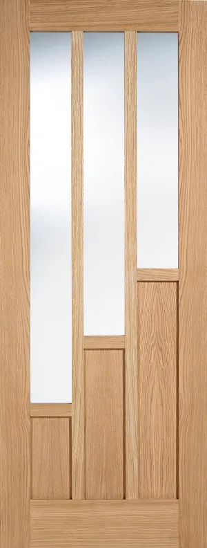 Pre-Assembled Coventry Glazed Un-finished Oak Door Set