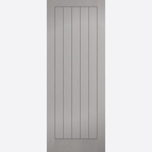 Pre-Assembled Grey Moulded Textured Pre-finished Vertical 5P Door Set