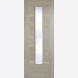 Pre-Assembled Light Grey Laminated Pre-finished Vancouver Glazed Door Set