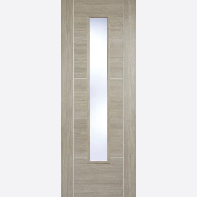 Pre-Assembled Light Grey Laminated Pre-finished Vancouver Glazed Door Set