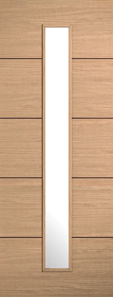 Pre-Assembled Lille Glazed Pre-finished Oak Door Set